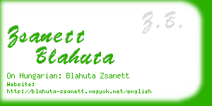 zsanett blahuta business card